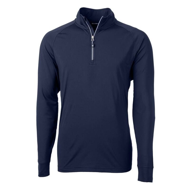 カッターアンドバック メンズ アウター ジャケット・ブルゾン ハーフジップ トール ニット Cutter Buck Adapt Eco Knit Stretch Recycled Mens Big And Tall Quarter Zipullover Nav