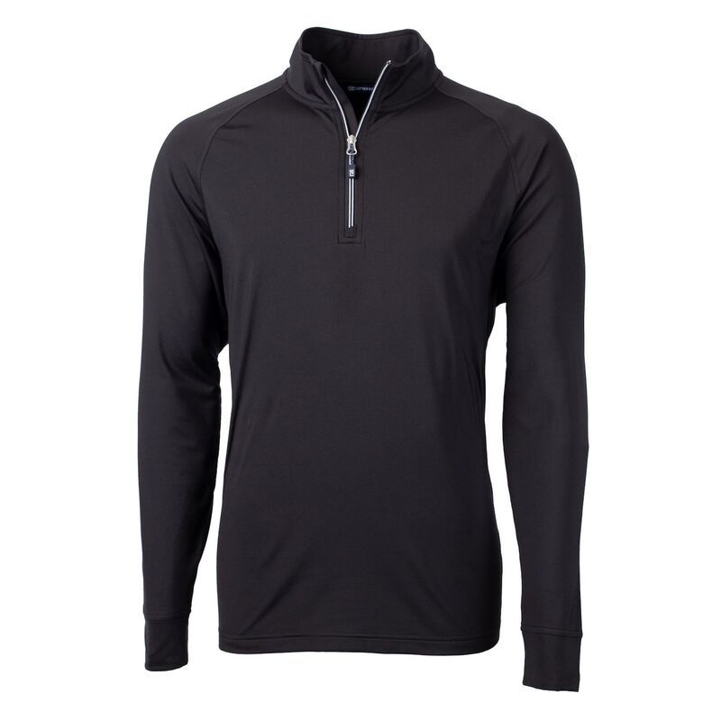カッターアンドバック メンズ アウター ジャケット・ブルゾン ハーフジップ トール ニット Cutter Buck Adapt Eco Knit Stretch Recycled Mens Big And Tall Quarter Zipullover Bla