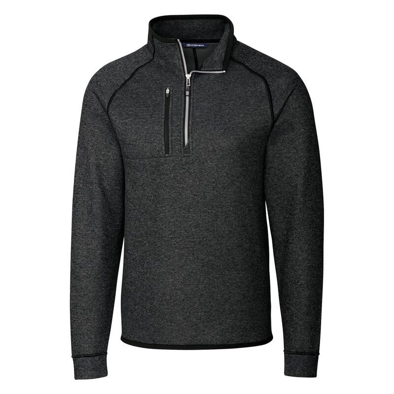 カッターアンドバック メンズ アウター ジャケット・ブルゾン ハーフジップ トール セーター ニット Cutter Buck Mainsail SweaterKnit Mens Big and Tall Half Zipullover Jacket Charc
