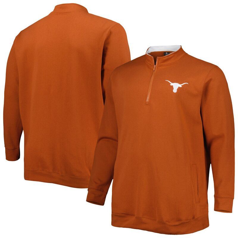 コロシアム メンズ アウター ジャケット・ブルゾン スウェットール シャツ ロゴ Mens Colosseum Texas Orange Texas Longhorns Big Tall Tortugas Logo QuarterZip Sweatshirte