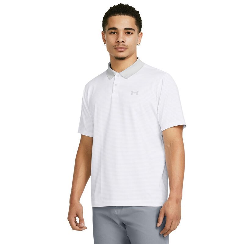 アンダーアーマー メンズ トップス Tシャツ ポロシャツ Mens Under Armour Performance 30 Stripe Golf Polo White ホワイト