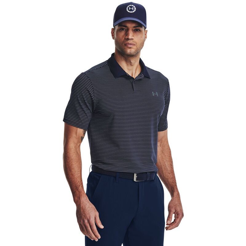 アンダーアーマー メンズ トップス Tシャツ ポロシャツ Mens Under Armour Performance 30 Stripe Golf Polo Midnight Navy ネイビー