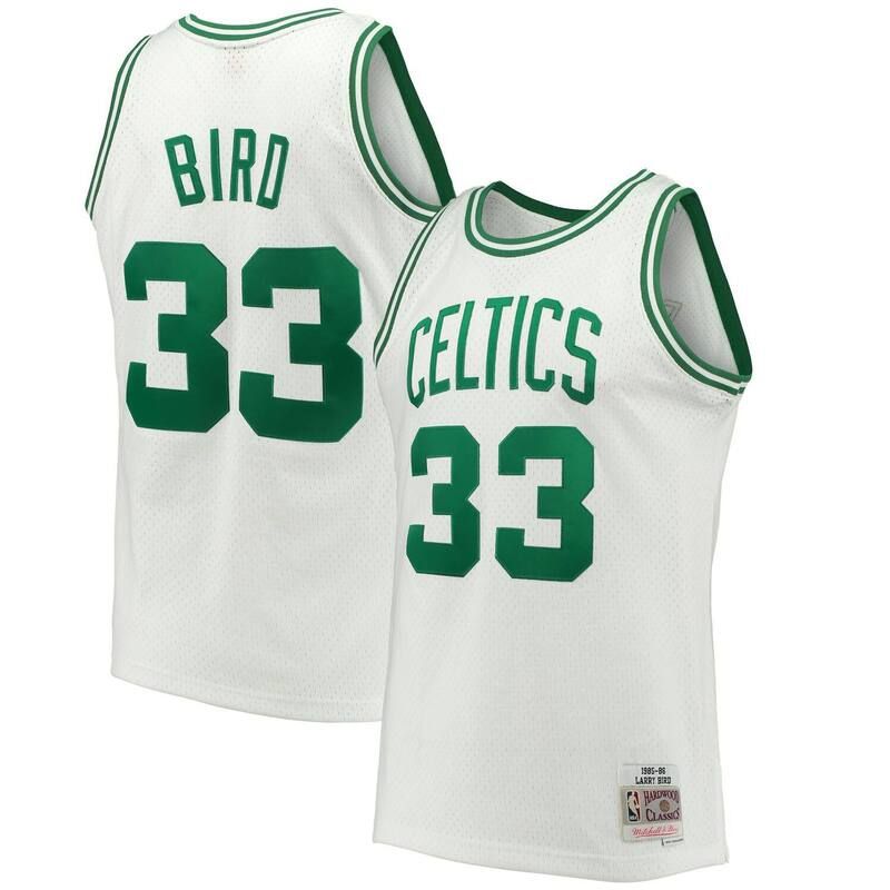 ミッチェルネス メンズ トップス Tシャツ ジャージー Mens Mitchell Ness Larry Bird White Boston Celtics Hardwood Classicswingman Jersey Cel White ホワイト