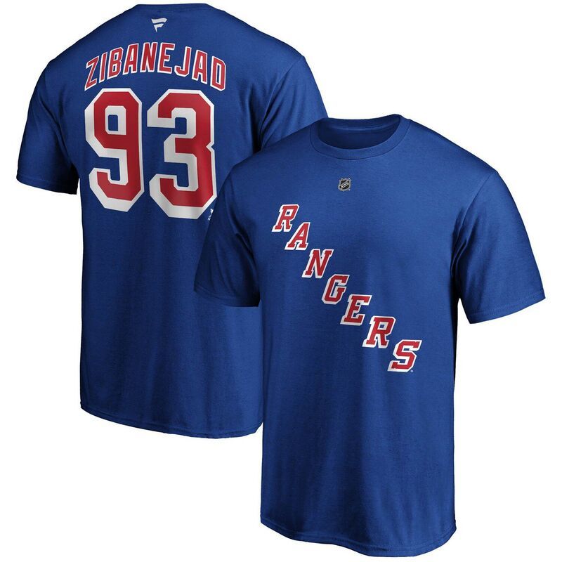 ファナティクス メンズ トップス Tシャツ トール Mens Fanatics Branded Mika Zibanejad Blue New York Rangers Big Tall Name Number TShirt Ran Blue ブルー