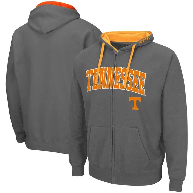 コロシアム メンズ トップス Tシャツ トール パーカー Mens Colosseum Charcoal Tennessee Volunteers Big Tall FullZip Hoodie Ten Charco チャコール