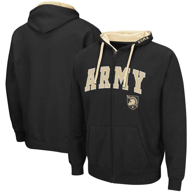 コロシアム メンズ トップス Tシャツ トール パーカー Mens Colosseum Black Army Blacknights Big Tall FullZip Hoodie Nc2 Black ブラック