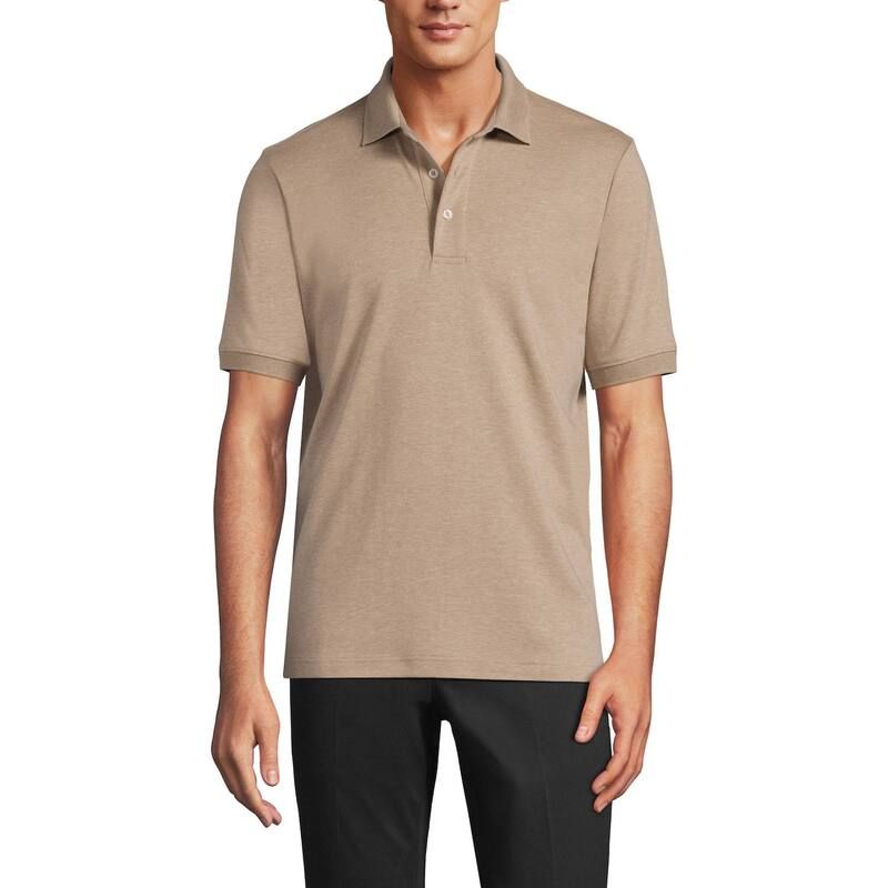 ランズエンド メンズ トップス Tシャツ ポロシャツ Mens Lands End Super Soft Supima Polo Warm Taupe Heather ヘザー