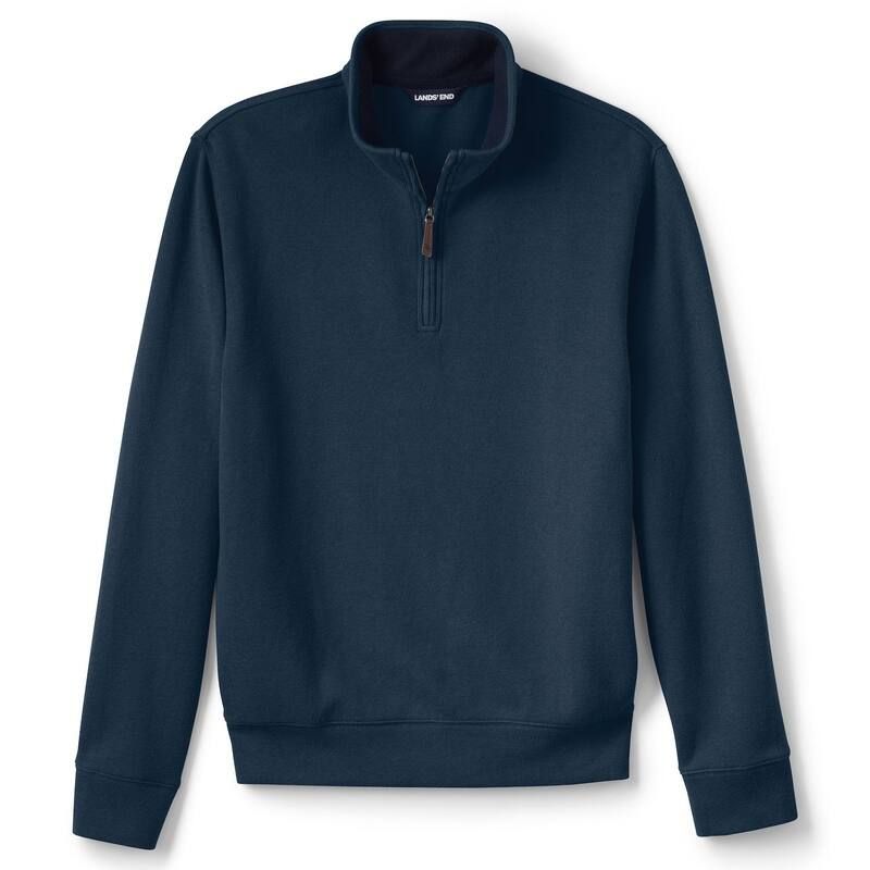 ランズエンド メンズ アウター ニット・セーター リブ Mens Lands End Bedford RegularFit Ribbed QuarterZipullover Sweateradiant Navy ネイビー