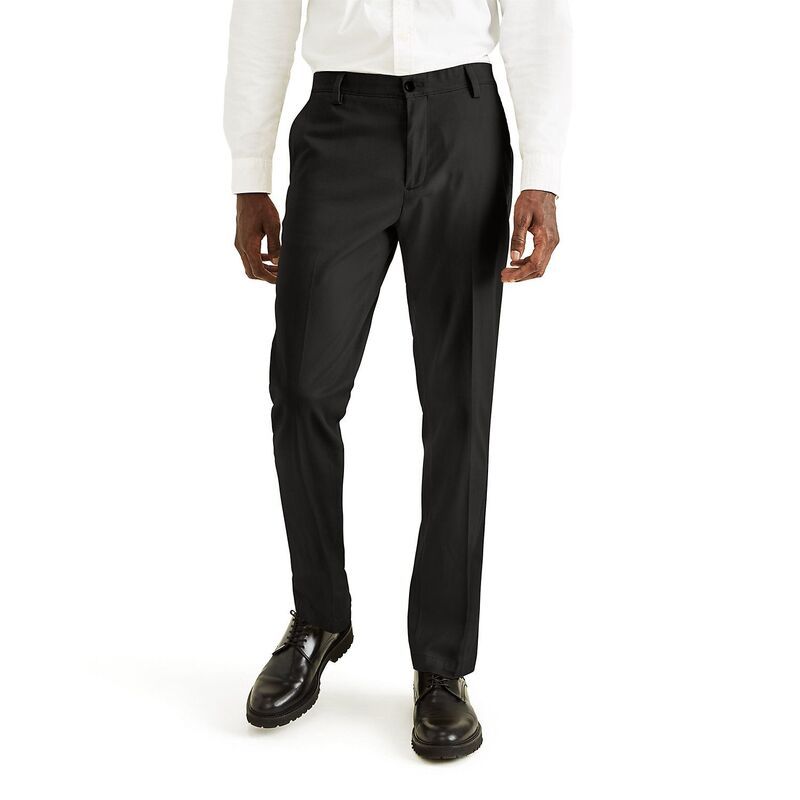 ドッカーズ メンズ ボトムス カジュアルパンツ Mens Dockerstretch Easy Khaki StraightFit FlatFront Pants Black ブラック
