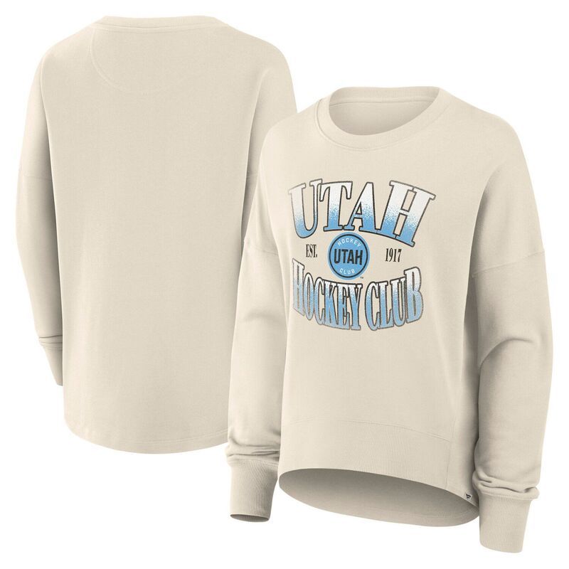 ファナティクス レディース トップス Tシャツ スウェット Womens Fanatics Cream Utahockey Club Oversized Slice Pullover Sweatshirt Utm Beige ベージュ