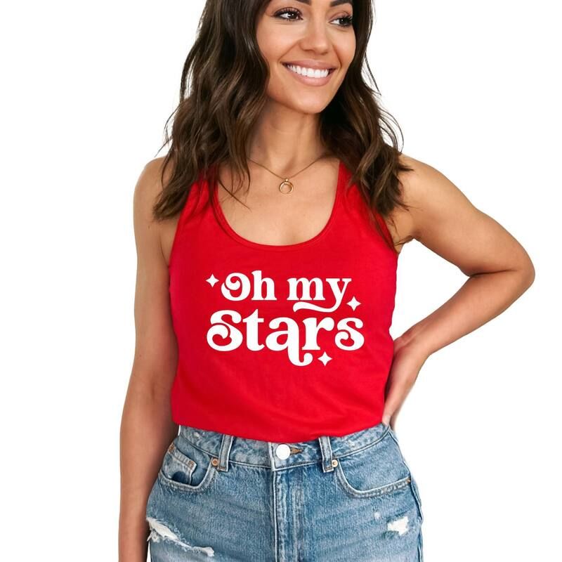 Simply Sage Market レディース トップス Tシャツ Simply Sage Market Oh My Stars Bold Racerback Tank Red レッド 7,489円