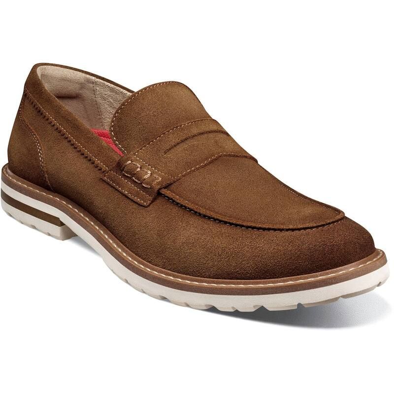 ステイシーアダムス メンズ シューズ スリッポン・ローファー Stacy Adams Hopkins Mens Moc Toe Penny SlipOn Loafers Brown Suede ブラウン
