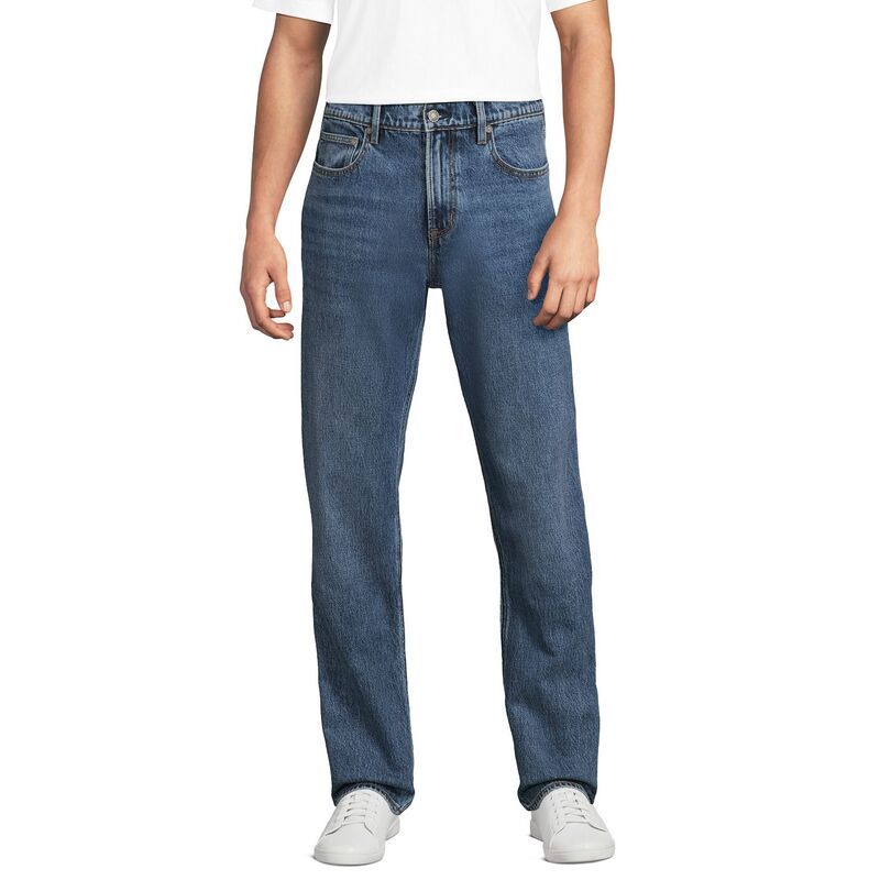 ランズエンド メンズ ボトムス デニムパンツ ジーンズ Mens Lands End Stretch Classic Fit Jeans Medium Glacier Wash