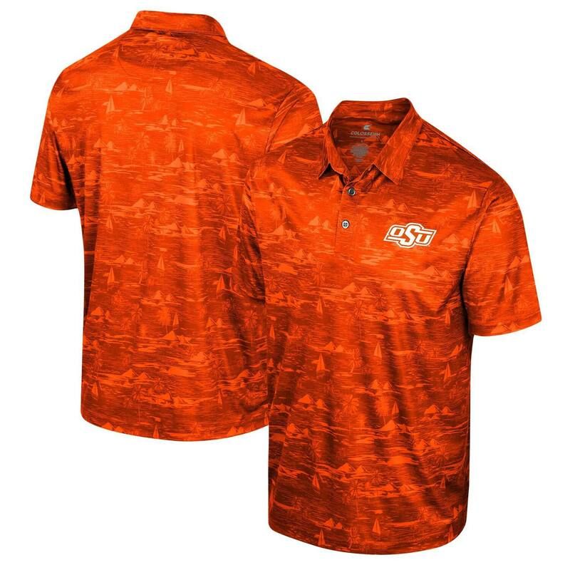 コロシアム メンズ トップス Tシャツ ポロシャツ プリント Mens Colosseum Orange Oklahoma State Cowboys Daly Print Poloks Orange オレンジ