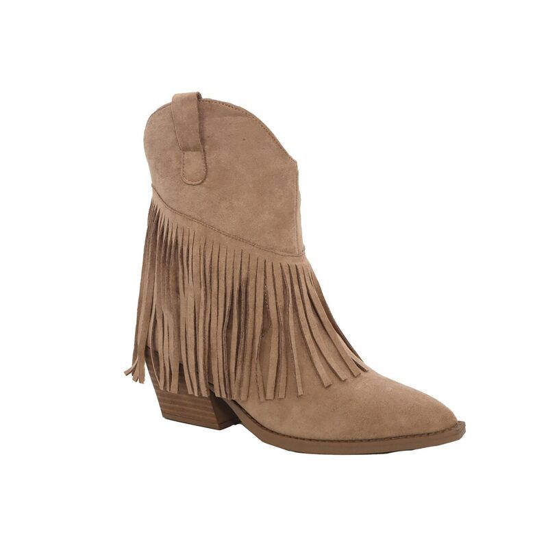 ヨキ レディース シューズ ブーツ・レインブーツ フリンジ Yoki Gayle69 Womens Fringe Western Booties Beige ベージュ