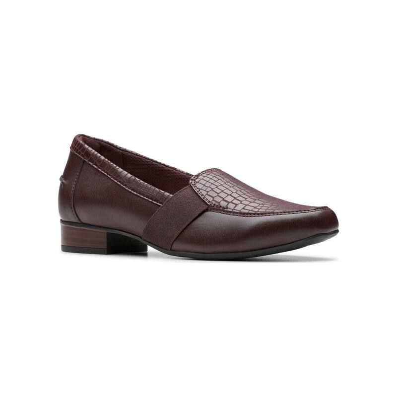 クラークス レディース シューズ スリッポン・ローファー レザー Clarks Juliet Beat Womens Leather SlipOn Loafers Merlot Leather