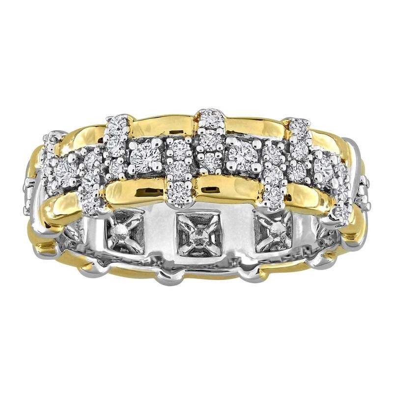 ステラ グレース レディース アクセサリー リング Stella Grace Sterling Silver Two Tone 13 CaratW LabGrown Diamond Eternity Ring Two Tone シルバー