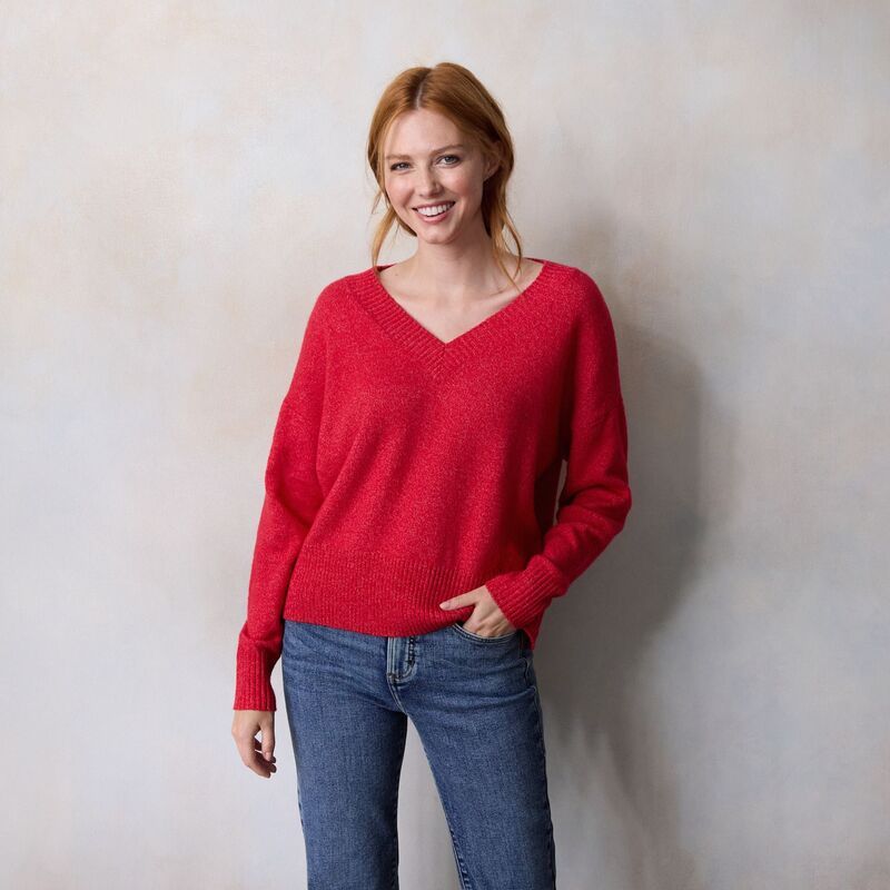 LC Lauren Conrad レディース アウター ニット・セーター Vネック プチ Petite LC Lauren Conrad Vneck Pullover Sweater Valentine Cupid
