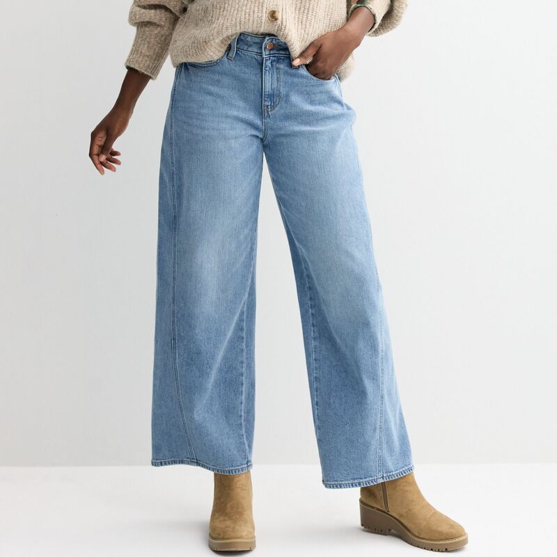 ソノマ レディース ボトムス デニムパンツ ワイドレッグ ジーンズ Womensonoma Goods For Life High Rise Wide Leg Seamed Jeans Medium Wash