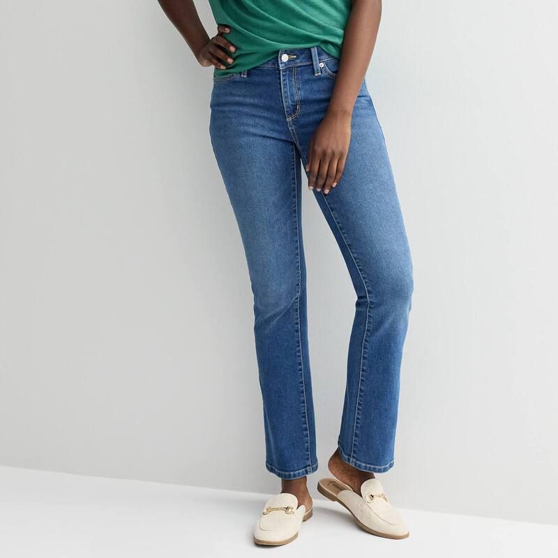 ソノマ レディース ボトムス デニムパンツ ブーツカット プチ ブーツ ジーンズ Petite Sonoma Goods For Life MidRise Bootcut Jeans Deep Blue Wash ブルー