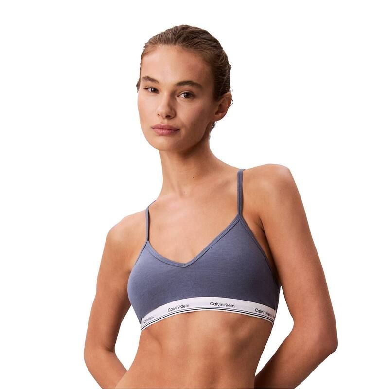 カルバンクライン レディース アンダーウェア ブラジャー コットン Womens Calvin Klein Cotton Modal Balance Lightly Lined Bralette QP3272 Scorchedenim デニム