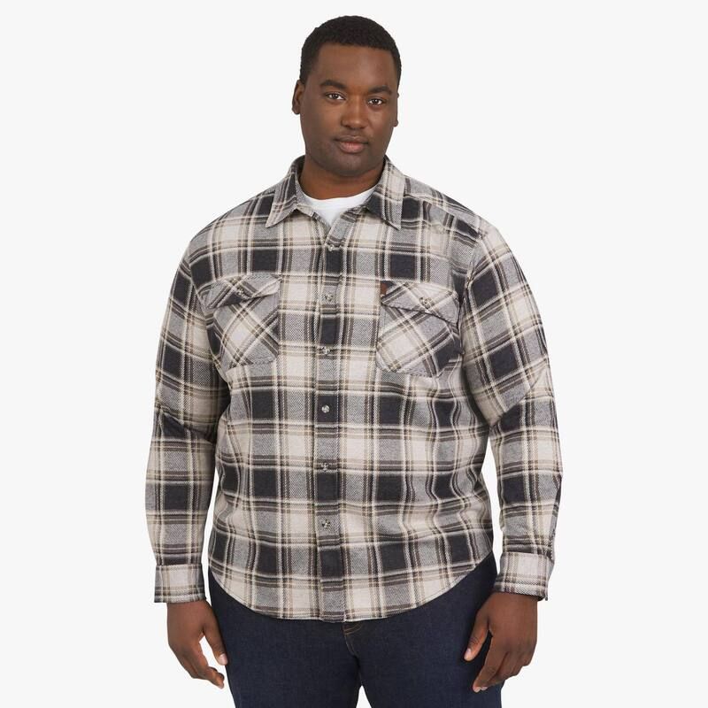 チャップス メンズ トップス Tシャツ トール ニット Big Tall Chaps Long Sleeve Knit Flannel Shirt Newport Navy ネイビー
