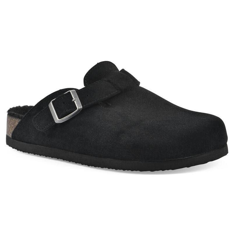 ホワイトマウンテン レディース シューズ サンダル White Mountain Bari Womens Clogs Black Suede Faux ブラック