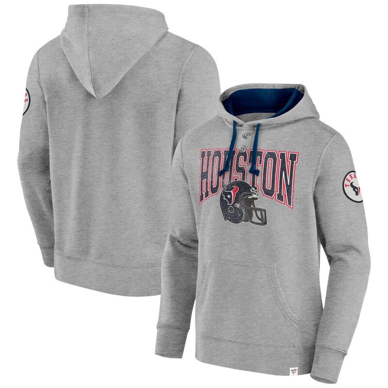 ファナティクス メンズ トップス Tシャツ パーカー Mens Fanatics Heather Gray Houston Texans Label Maker Pullover Hoodie Txs Grey グレー
