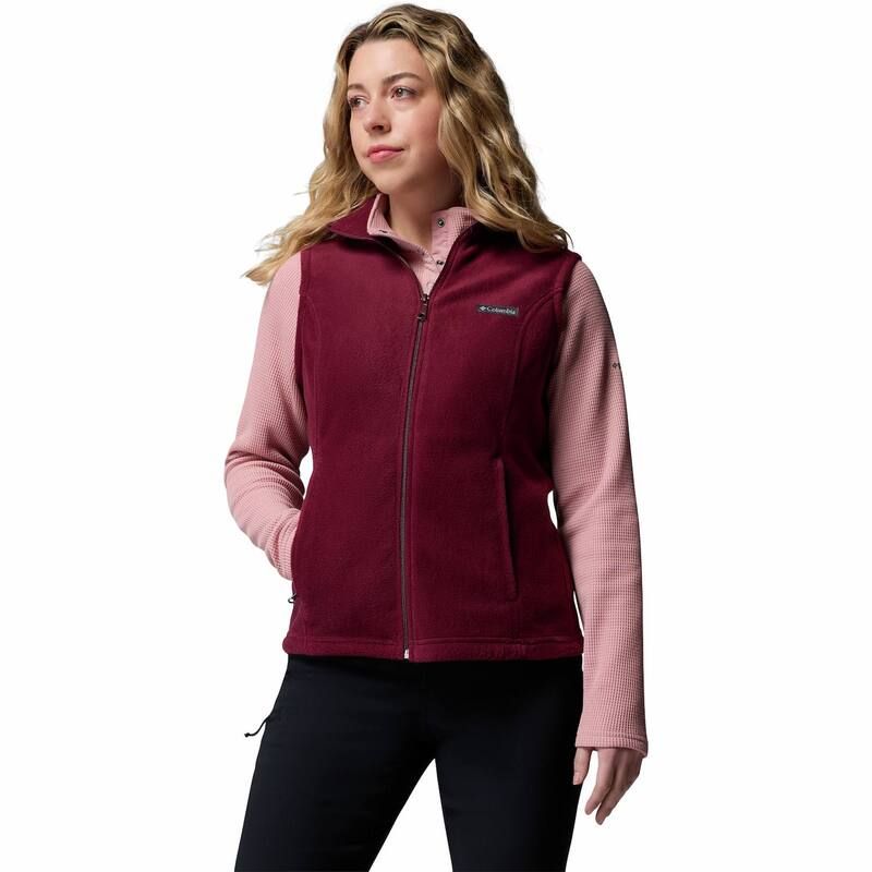 コロンビア レディース アウター ジャケット・ブルゾン プチ ベスト フリース Petite Columbia Benton Springs Fleece Vest Rich Wine ワイン