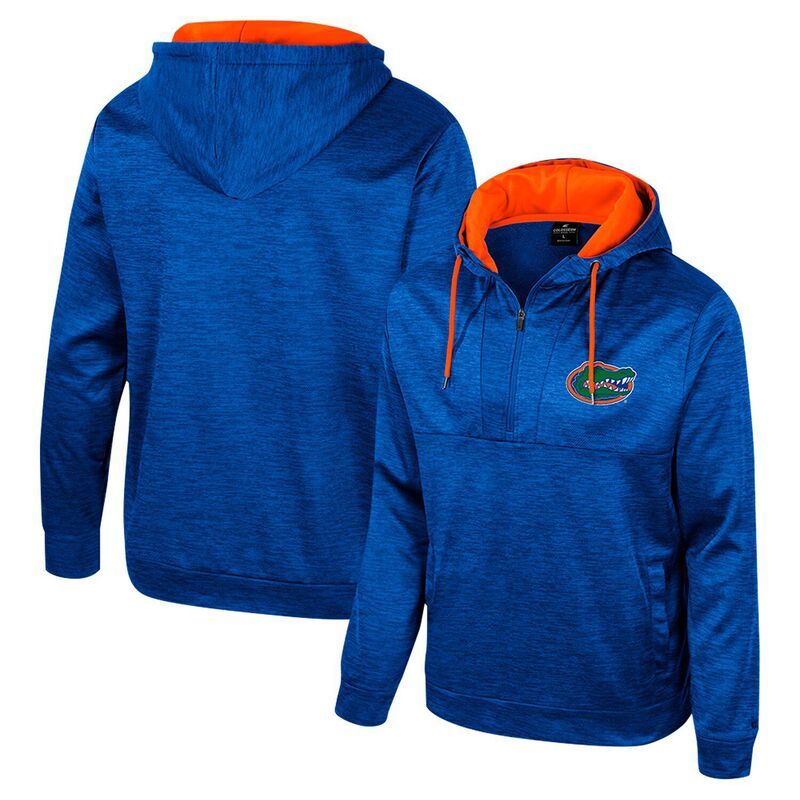 コロシアム メンズ トップス Tシャツ パーカー Mens Colosseum Royal Florida Gators Cypher HalfZip Hoodie Fld Blue ブルー