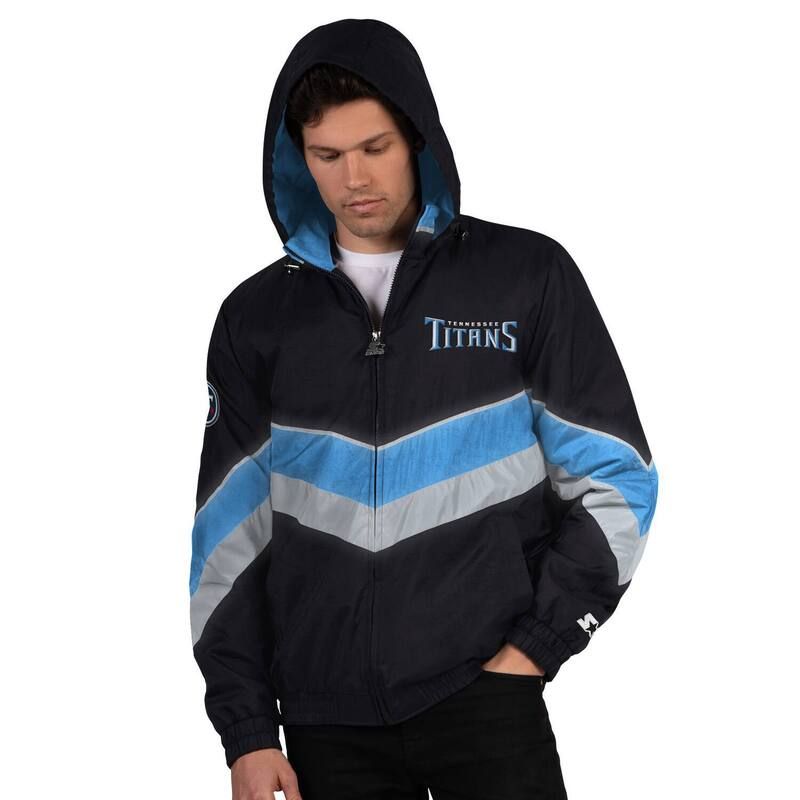 スターター メンズ アウター ジャケット・ブルゾン Menstarter BlackLight Blue Tennessee Titans Thursday Night Gridiron FullZip Jackettn Black ブラック