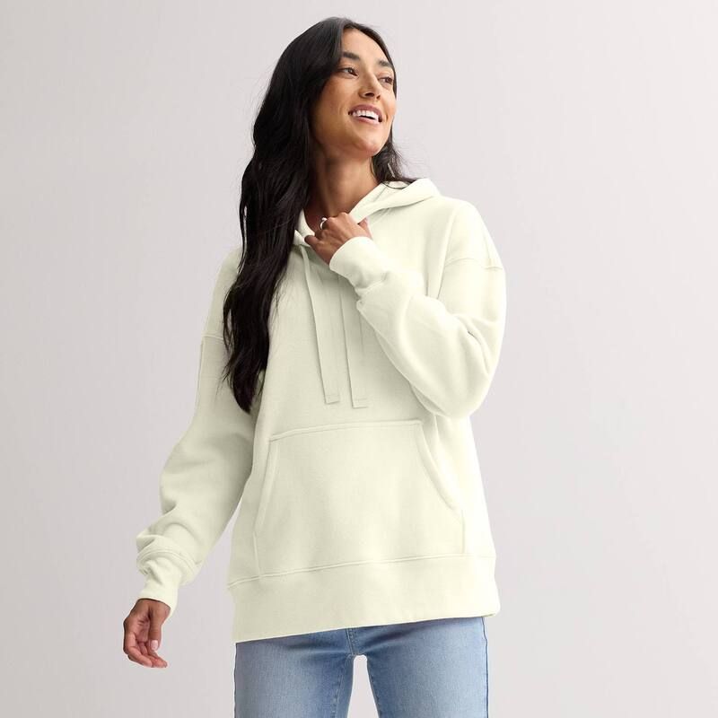 ソノマ レディース トップス Tシャツ フリース パーカー Womensonoma Goods For Life Fleece Tunic Hoodie Ivory Silk アイボリー
