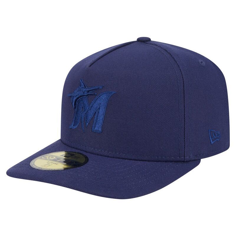 ニューエラ メンズ アクセサリー 帽子 Mens New Era Navy Miami Marlins Color Pack AFrame 59FIFTY Fitted Hat Mrl Navy ネイビー