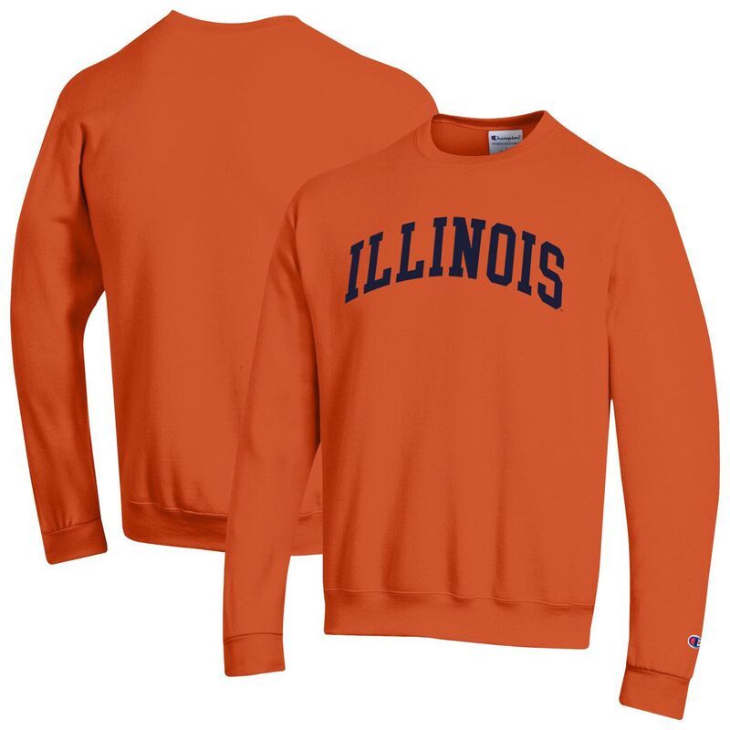 チャンピオン メンズ トップス Tシャツ スウェット フリース Mens Champion Orange Illinois Fighting Illini Basic Arch Fleece Pullover Sweatshirt Ill Orange オレン