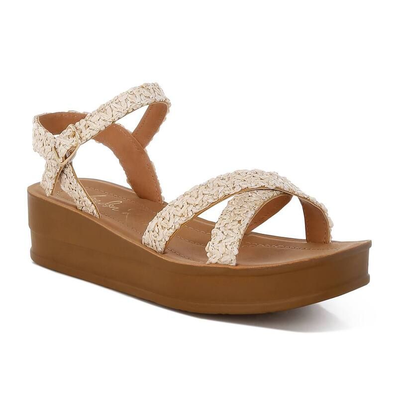 ロンドンラグ レディース シューズ サンダル プラットフォーム London Rag Sephone Womens Platform Sandals Beige ベージュ