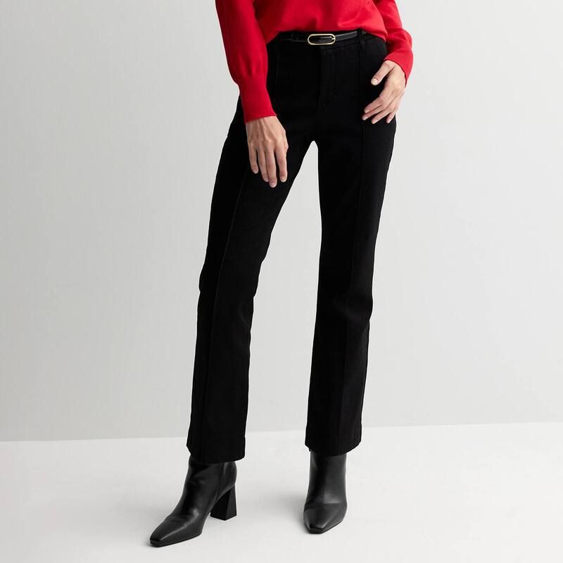 ナインウェスト レディース ボトムス カジュアルパンツ ブーツカット デニム ブーツ Womens Nine West Pintuck Bootcut Denim Trousers Mineral Black ブラック
