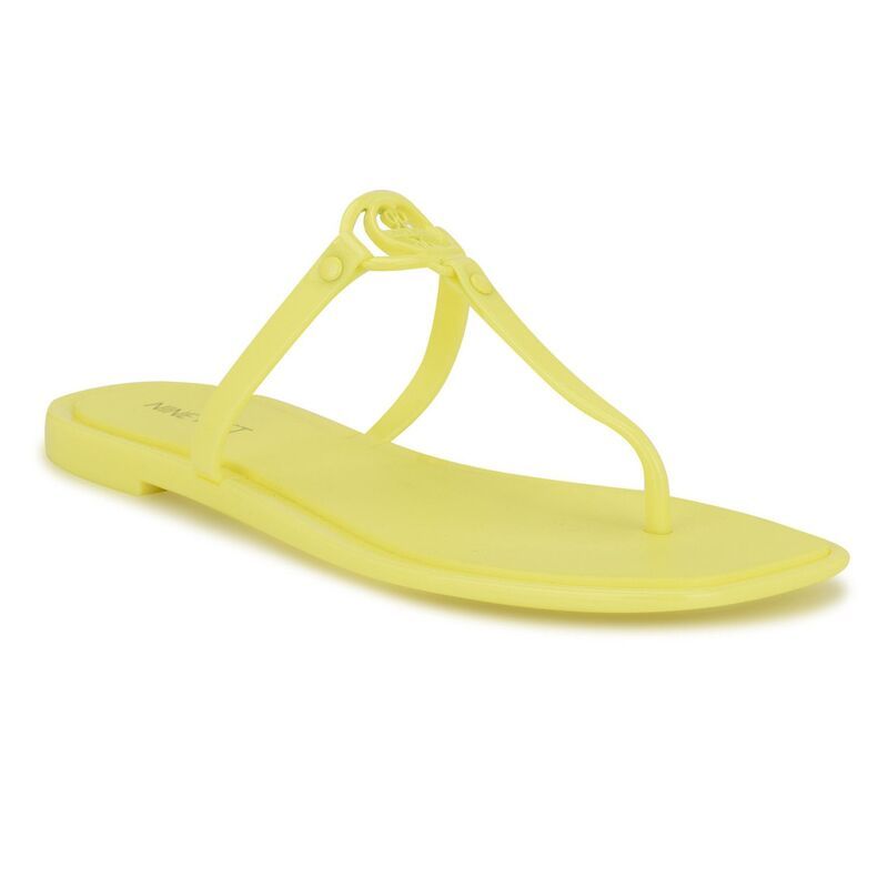 ナインウェスト レディース シューズ サンダル Nine West Dacota Womensquare Toe SlipOn Sandals Neon Green ネオン1 10,124円