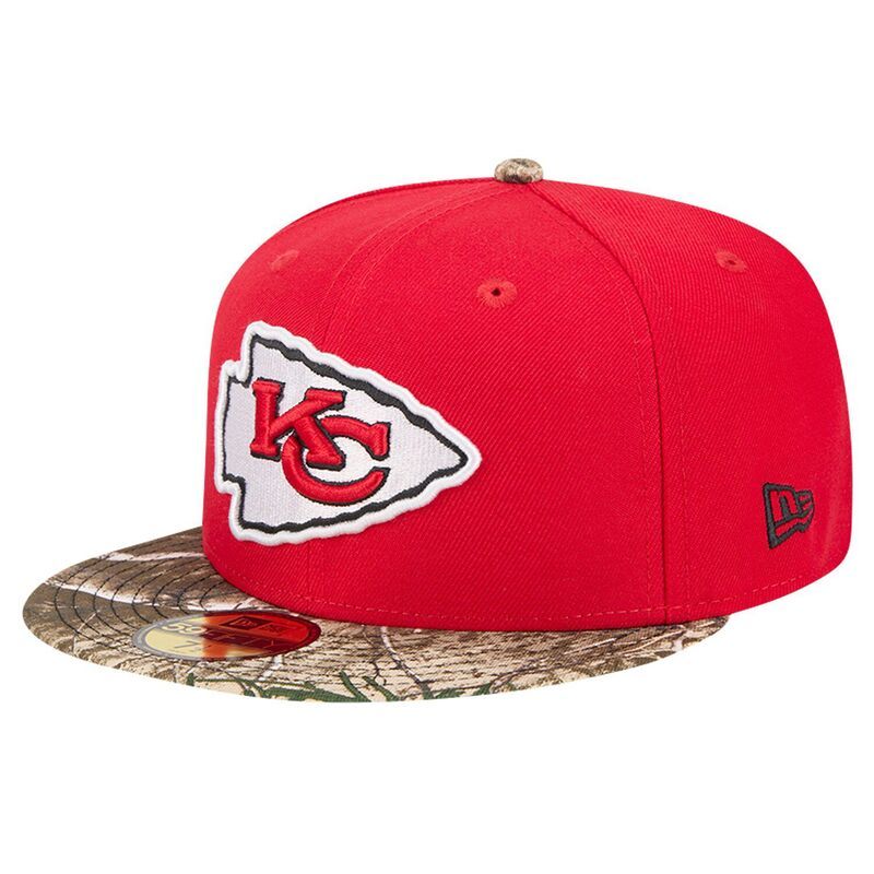 ニューエラ メンズ アクセサリー 帽子 Mens New Era Red Kansas City Chiefs Active TwoTone Camo 59FIFTY Fitted Hat Chf Red レッド