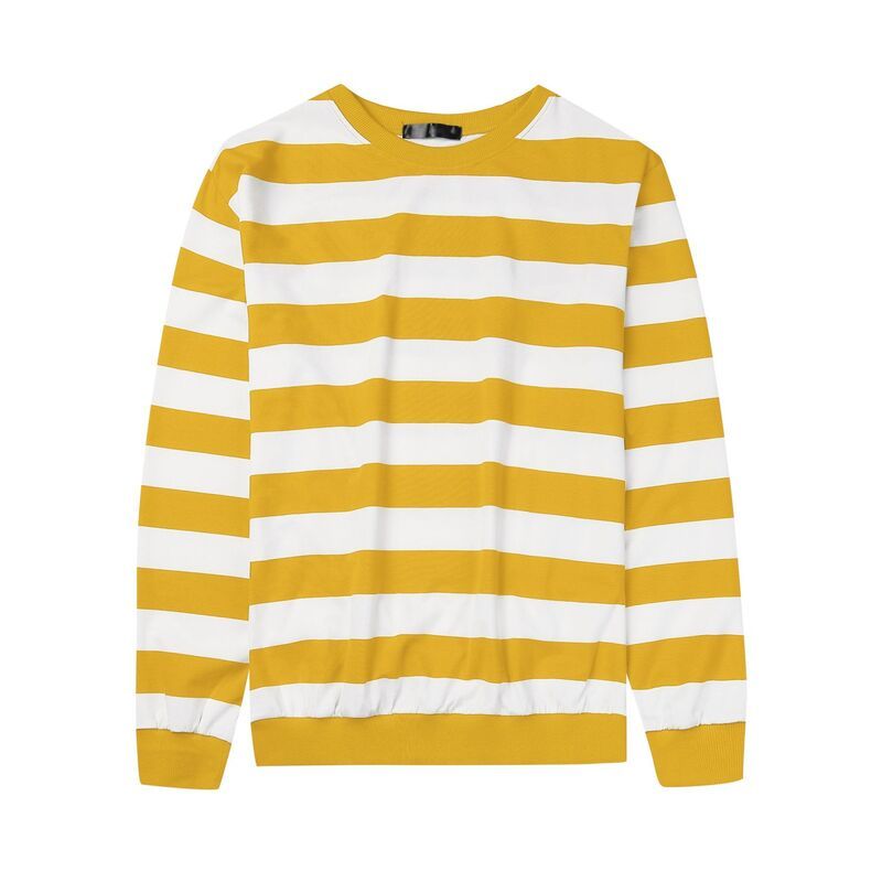 Lars Amadeus メンズ アウター ニット・セーター クルーネック スウェット シャツ Lars Amadeustriped Sweatshirt For Mens Crew Neck Long Sleeves Pullover Color Block