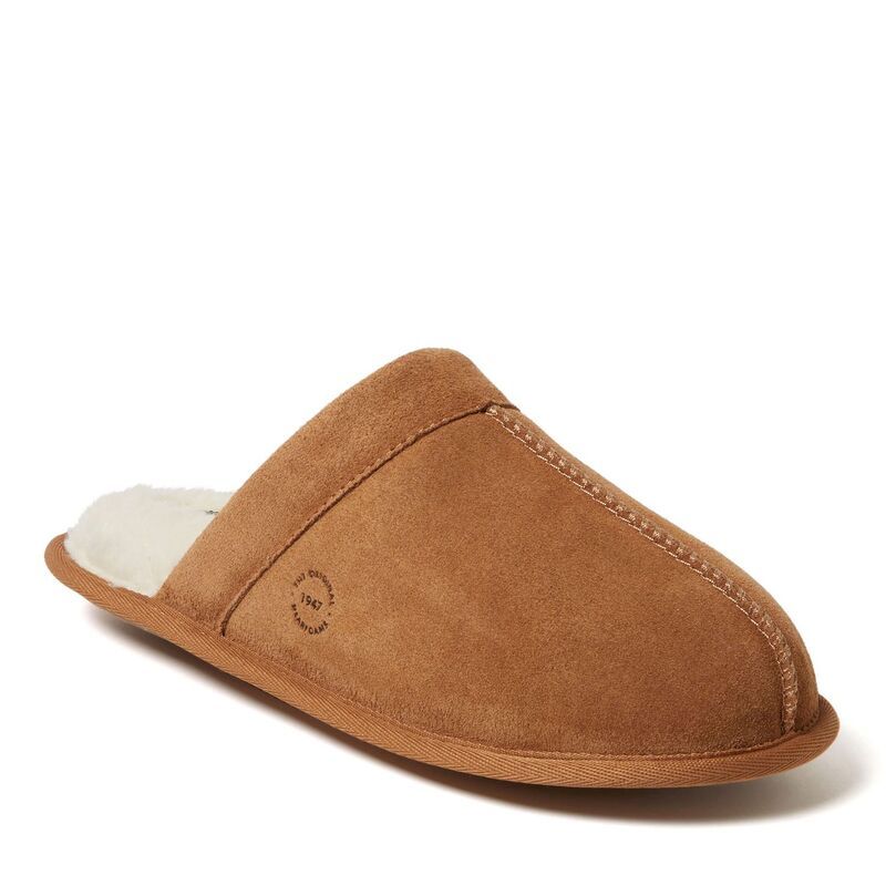 ディアフォームズ メンズ シューズ サンダル スエード Dearfoams Kirk Mensuede Scuff Slippers Chestnut