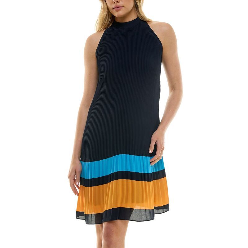 ナネットレポー レディース トップス ワンピース プリーツ ノースリーブ ホルター Womens Nanette Lepore Sleeveless Pleated Halter Neck Dress Navy ネイビー 7,965円