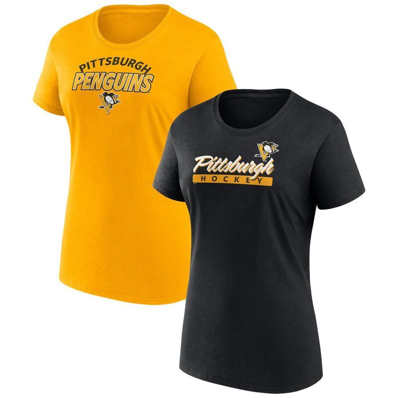 アンブランデッド レディース トップス Tシャツ Unbranded Womens Fanatics Branded Pittsburgh Penguins Risk TShirt Combo Pack Png Black ブラック