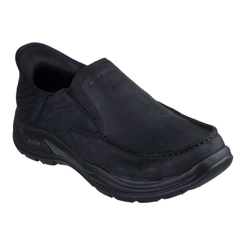 スケッチャーズ メンズ シューズ スリッポン・ローファー Skechers Hands Free SlipinsRelaxed FitR Arch Fit Motley Milo Menshoes Black ブラック