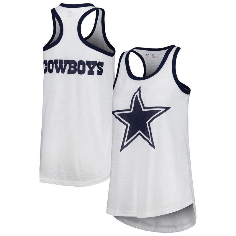 GIII レディース トップス Tシャツ Womens GIII 4Her by Carl Banks White Dallas Cowboys Tater Tank Top Cowhite ホワイト