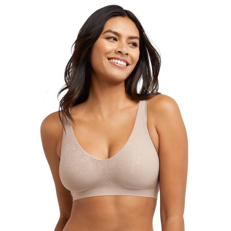 バリ レディース アンダーウェア ブラジャー Bali Comfort Revolution ComfortFlex Fit FullCoverage Wireless Bra DF3484 Evening Blush Aztec ブラッシュ