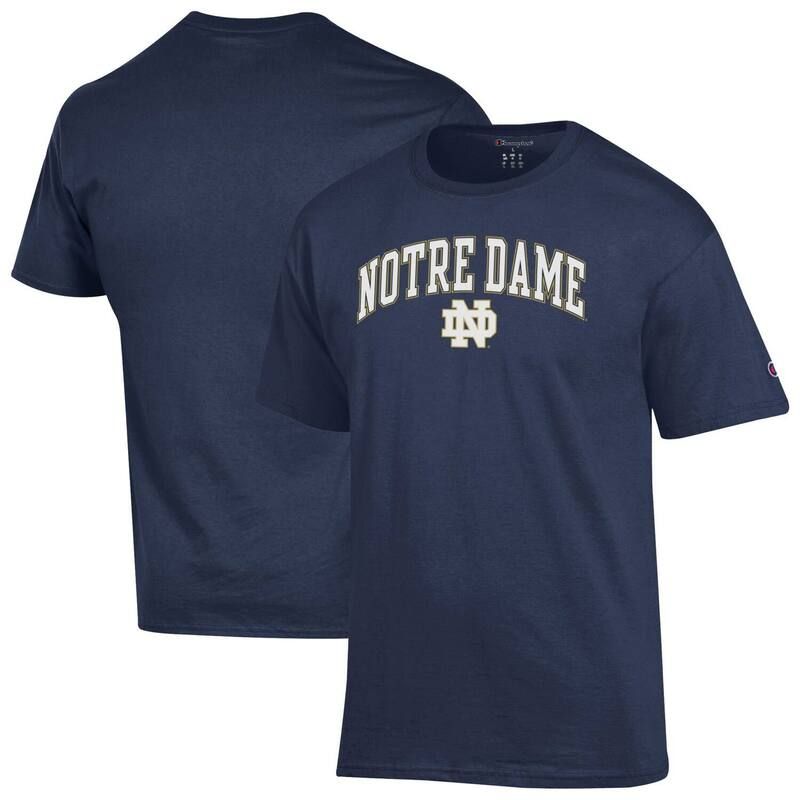 チャンピオン メンズ トップス Tシャツ ロゴ MensChampionavy Notre Dame Fighting Irish Arch Over Logo TShirt Ntd Navy ネイビー