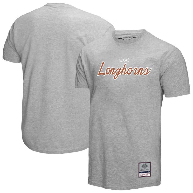 ミッチェルネス メンズ トップス Tシャツ Mens Mitchell Ness Gray Texas Longhorns Elite ScriptShirtex Grey グレー 10,124円