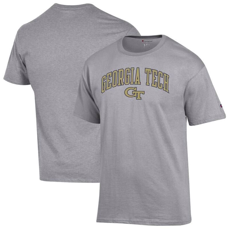 チャンピオン メンズ トップス Tシャツ ロゴ ジャケット MensChampion Heather Gray Georgia Tech Yellow Jackets Arch Over Logo TShirt Nc2 Grey グレー