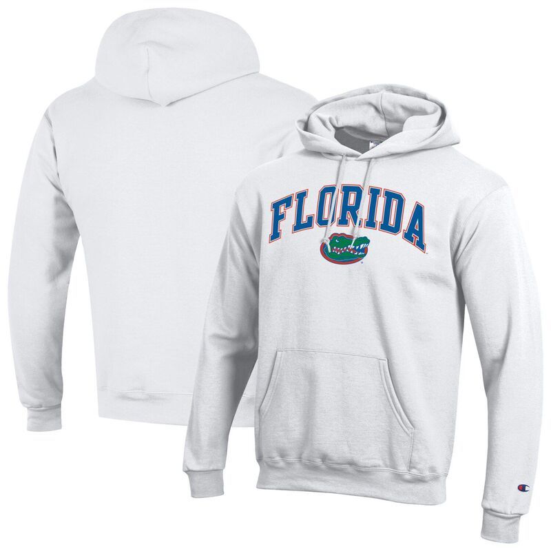 チャンピオン メンズ トップス Tシャツ ロゴ フリース パーカー MensChampion White Florida Gators Arched Logo Fleece Pullover Hoodie Fld White ホワイト