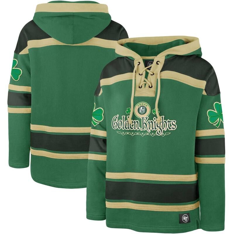 フォーティセブンブランド メンズ トップス Tシャツ レース パーカー 47 Brand Mens 47 Kelly Green Vegas Golden Knightst Patricks Day McLucky Superior Lacer Pullove